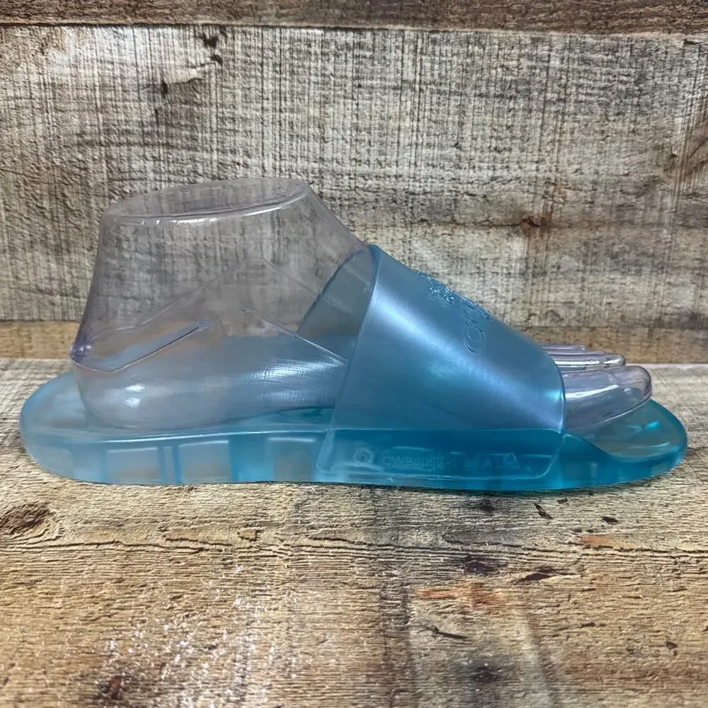 NEW Coach Ulyssa Rubber Slide Clear Jelly Sandals Sea Mist Blue Size 8 - Picture 4 of 13